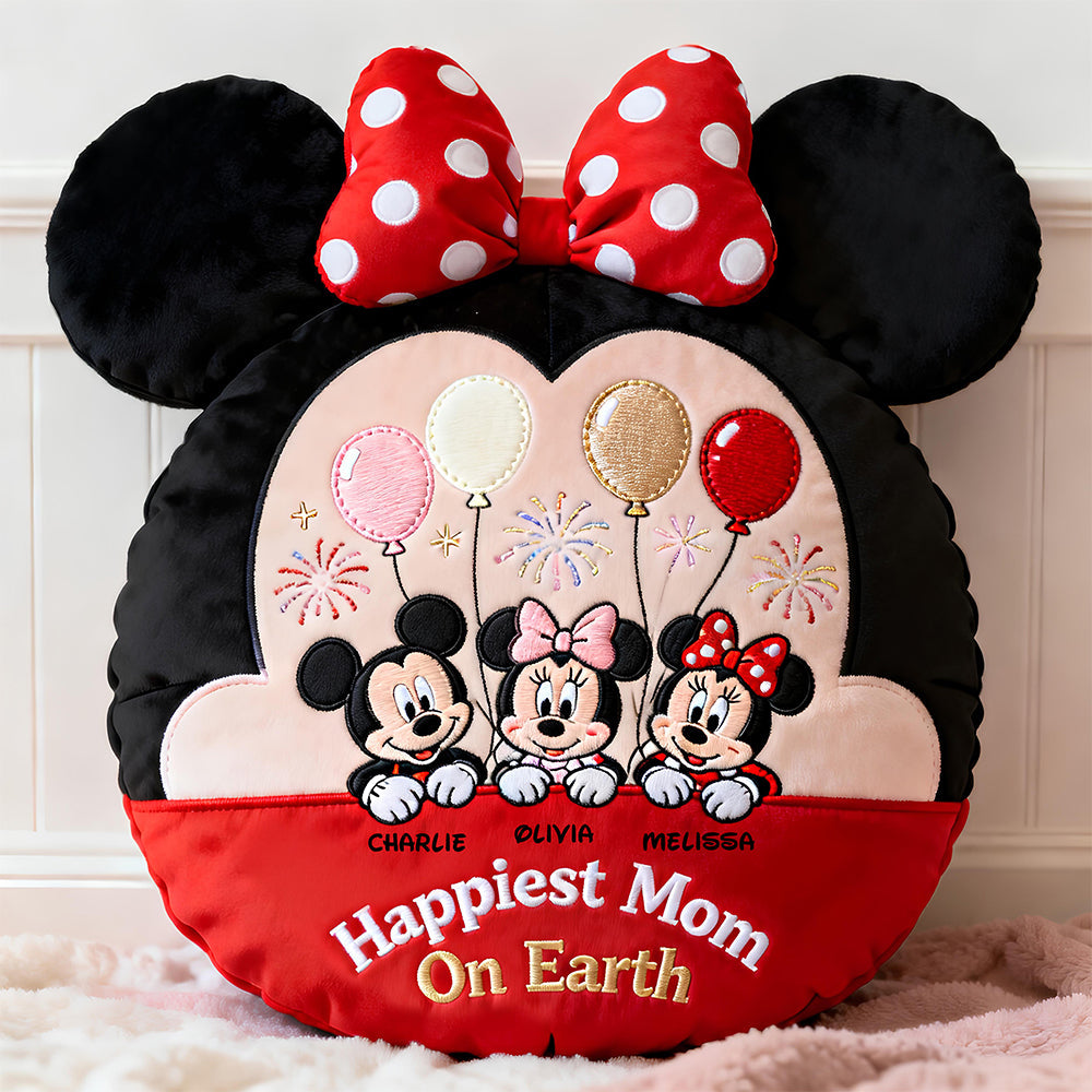 Personalized Happiest Mom on Earth Custom Pillow Gift for Mom