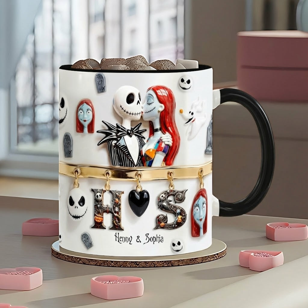 Personalized Spooky Accent Mug for Couples Halloween Gift