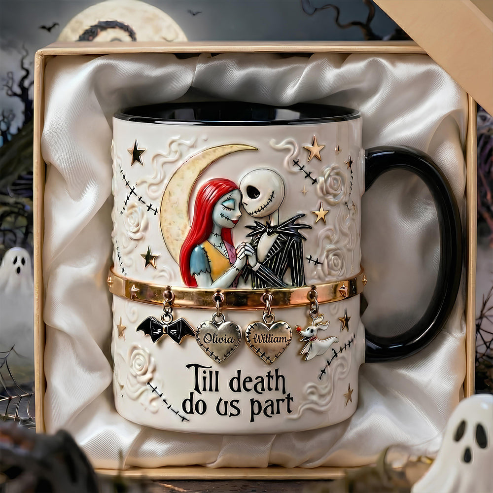 Personalized Spooky Couple Mug Till Death Do Us Part Gift