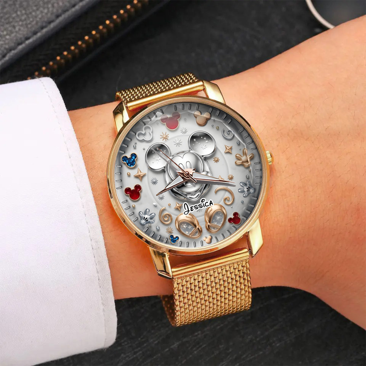 Personalized Women Hand Watch Custom Charm Gift for Her