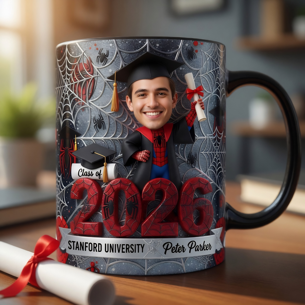 Personalized Graduation Photo Mug for Him Class of 2026 Gift
