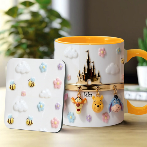 Personalized Accent Mug with Disney Friends Design for Movie Fans Mug GradoCreations
