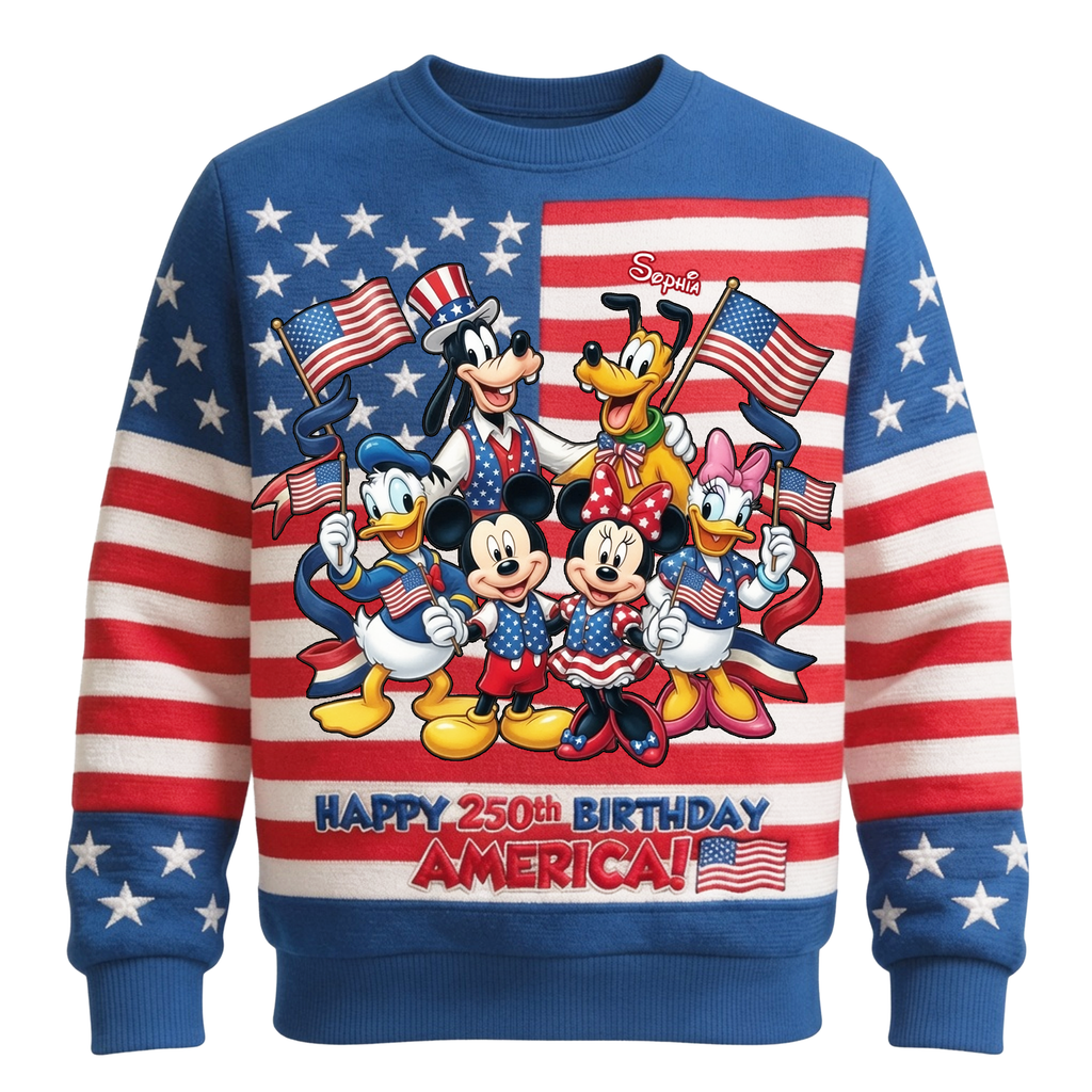 Personalized Mickey Mouse Independence Day Shirt | USA 250th Anniversary Gift