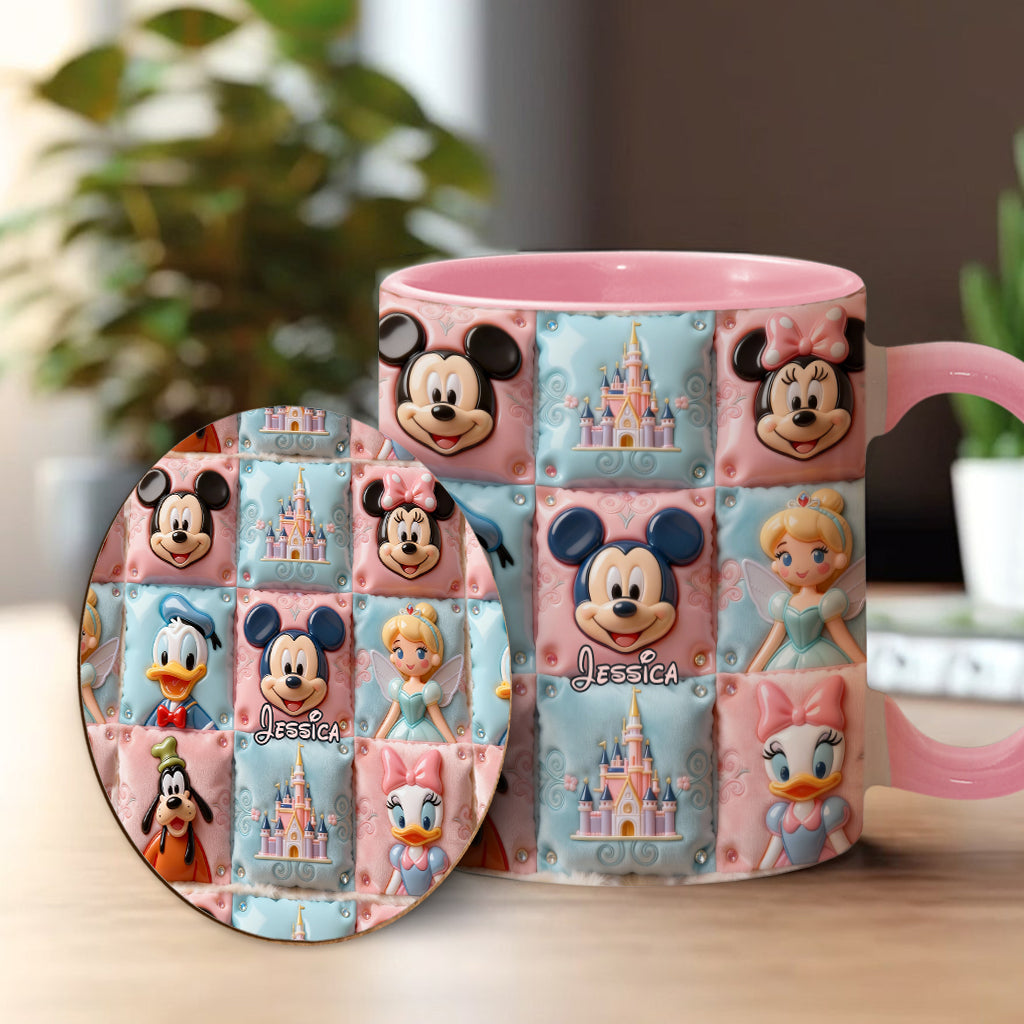Personalized Disney-Themed Accent Mug Custom Name Gift for Kids & Family