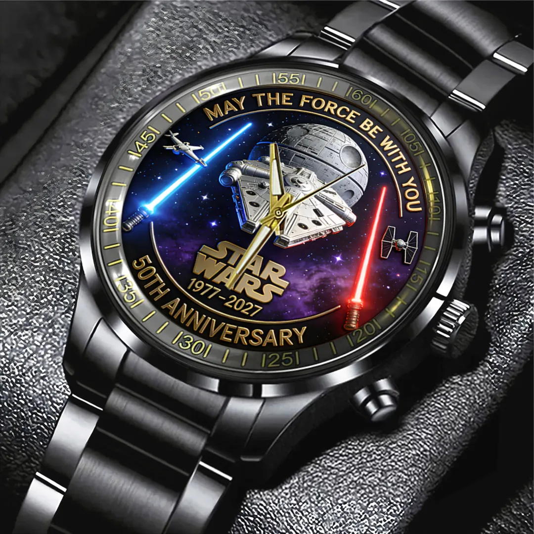 Personalized Star Wars 50th Anniversary Hand Watch Gift for Him