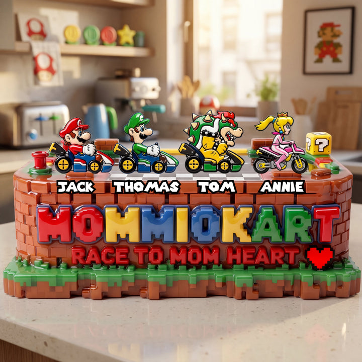 Personalized Acrylic Plaque Race to Mom Heart Custom Gift for Gamers