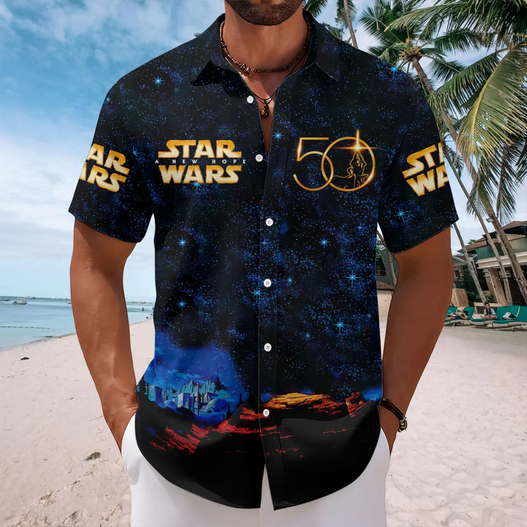 Personalized Star Wars 50th Anniversary Hawaiian Shirt for Dad