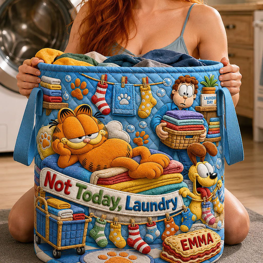Personalized Quilted Laundry Basket Unique Family Gift for Mom Quilted Laundry Basket GradoCreations