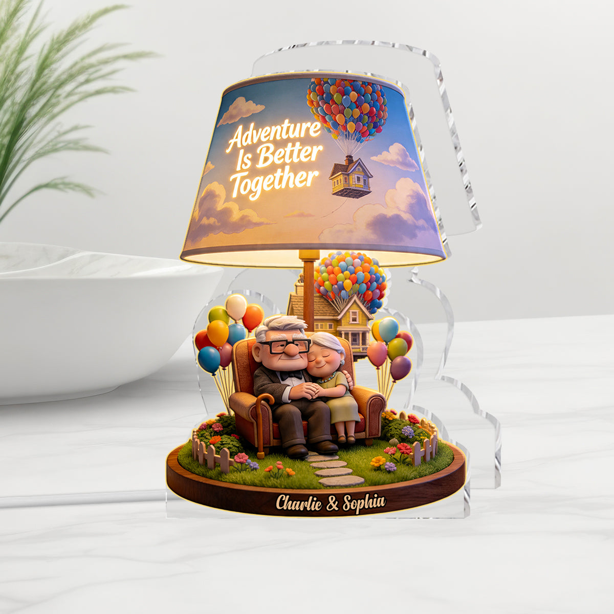 Personalized Adventure Acrylic Light Box Gift for Couples Acrylic Light Box GradoCreations