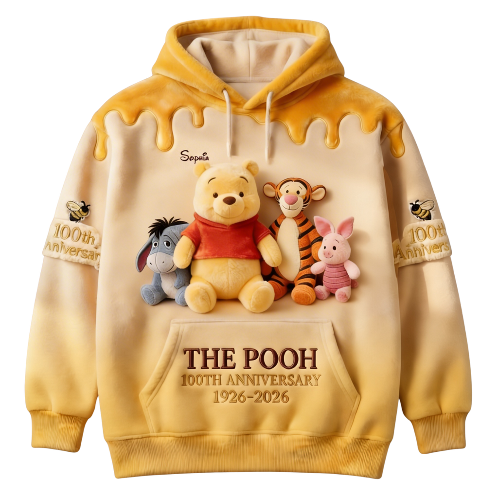 Personalized All Over Print Shirt 100 Years of Pooh Gift for Movie Fans
