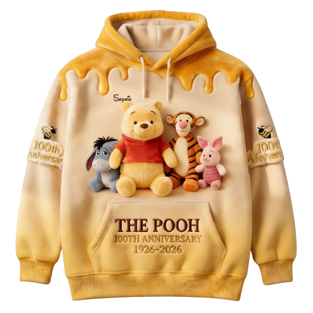 Personalized All Over Print Shirt 100 Years of Pooh Gift for Movie Fans