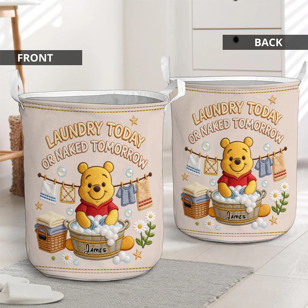 Personalized Quilted Laundry Basket Cute Design for Family Quilted Laundry Basket GradoCreations