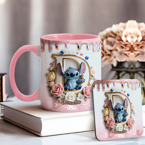 Personalized 3D Effect Accent Mug Custom Name Gift for Daughter Mug GradoCreations