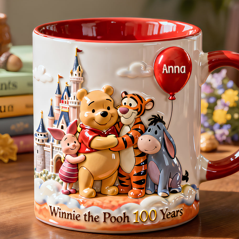 Personalized Winnie the Pooh 100th Anniversary Mug Gift