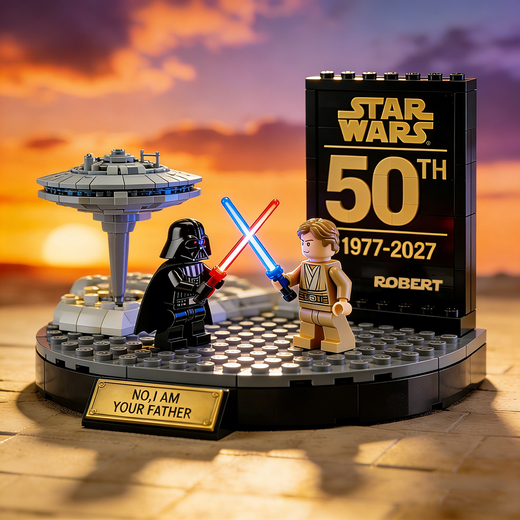 Personalized Acrylic Plaque Star Wars 50th Anniversary Gift for Movie Fans