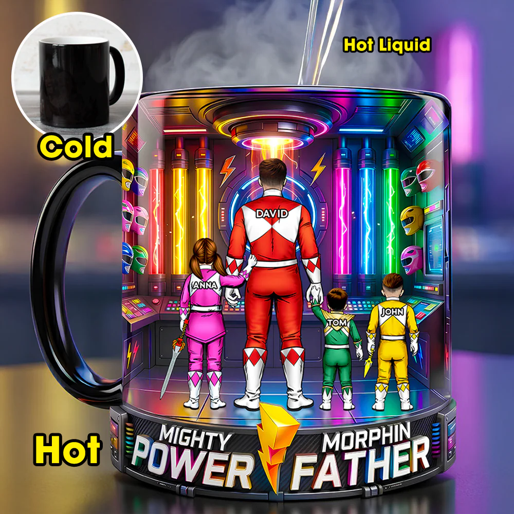 Personalized Mighty Power Morphin Mug for Dad - Unique Gift
