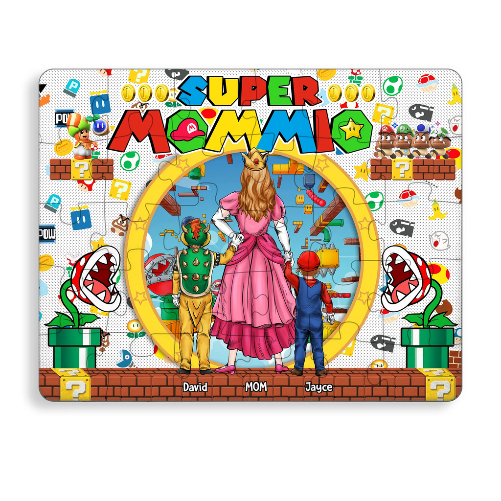 Personalized Super Mommio Puzzle Gift for Mom - Fun Family Activity