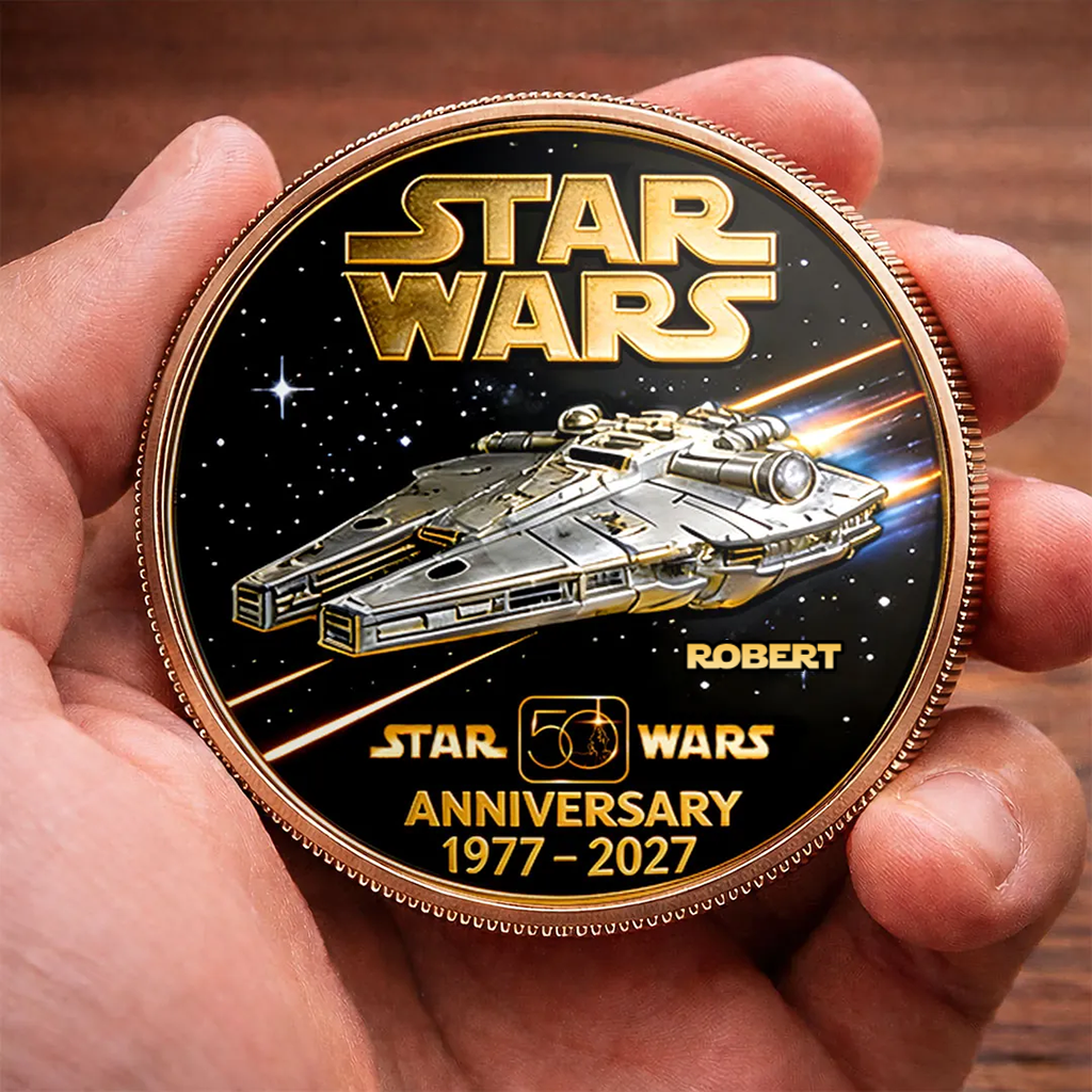 Personalized Star Wars 50th Anniversary Commemorative Coin Gift for Movie Fans