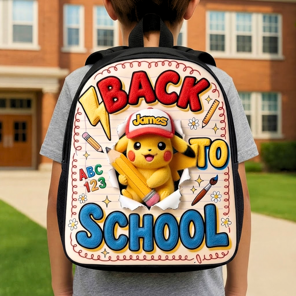 Personalized Cartoon Backpack with Name for Kids - Back to School School Backpack GradoCreations