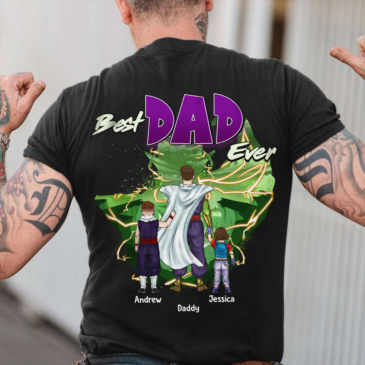Personalized Super Dad T-Shirt Gift for Anime Fans