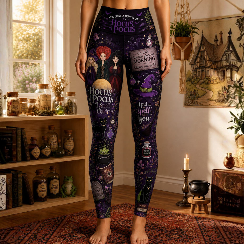 Personalized Witch Themed Leggings for Halloween Gift for Her Legging GradoCreations