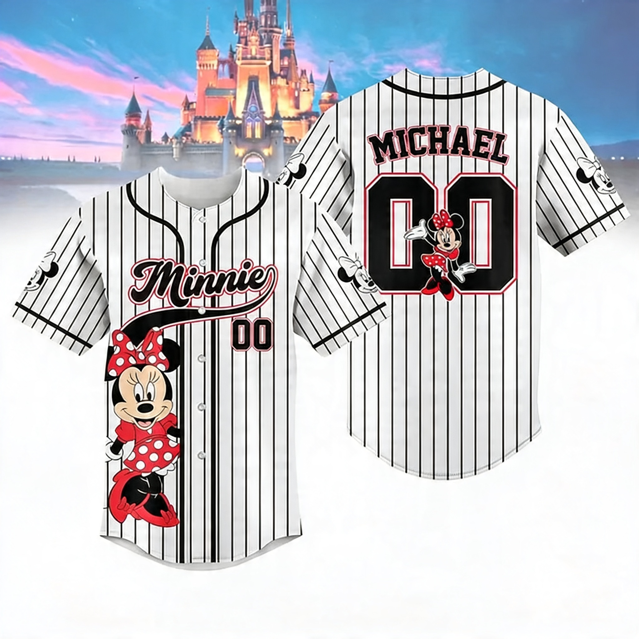 Personalized Mickey Mouse Baseball Jersey Custom Gift for Movie Fans Baseball Jersey GradoCreations