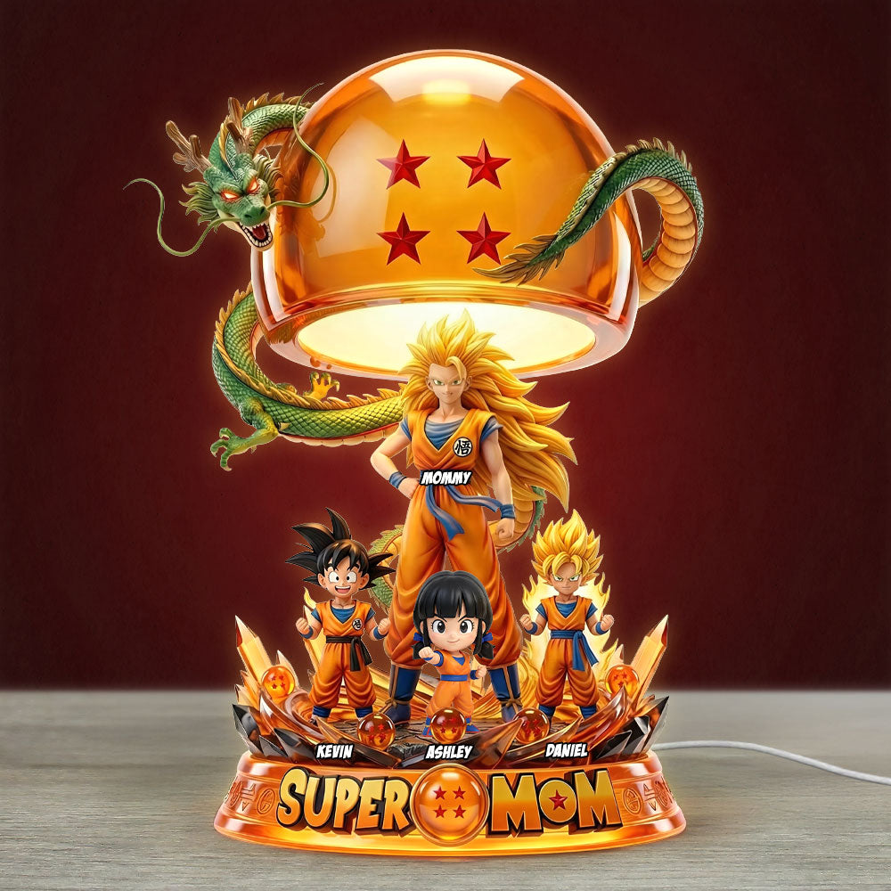 Personalized Super Mom Acrylic Light Box Gift for Movie Fans