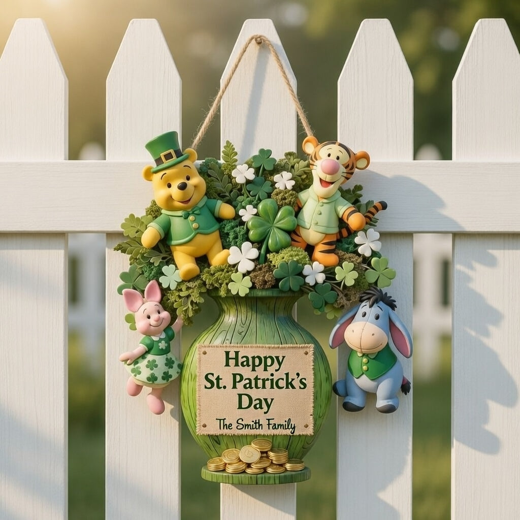 Personalized St. Patrick's Day Wood Sign for Family Home Decor
