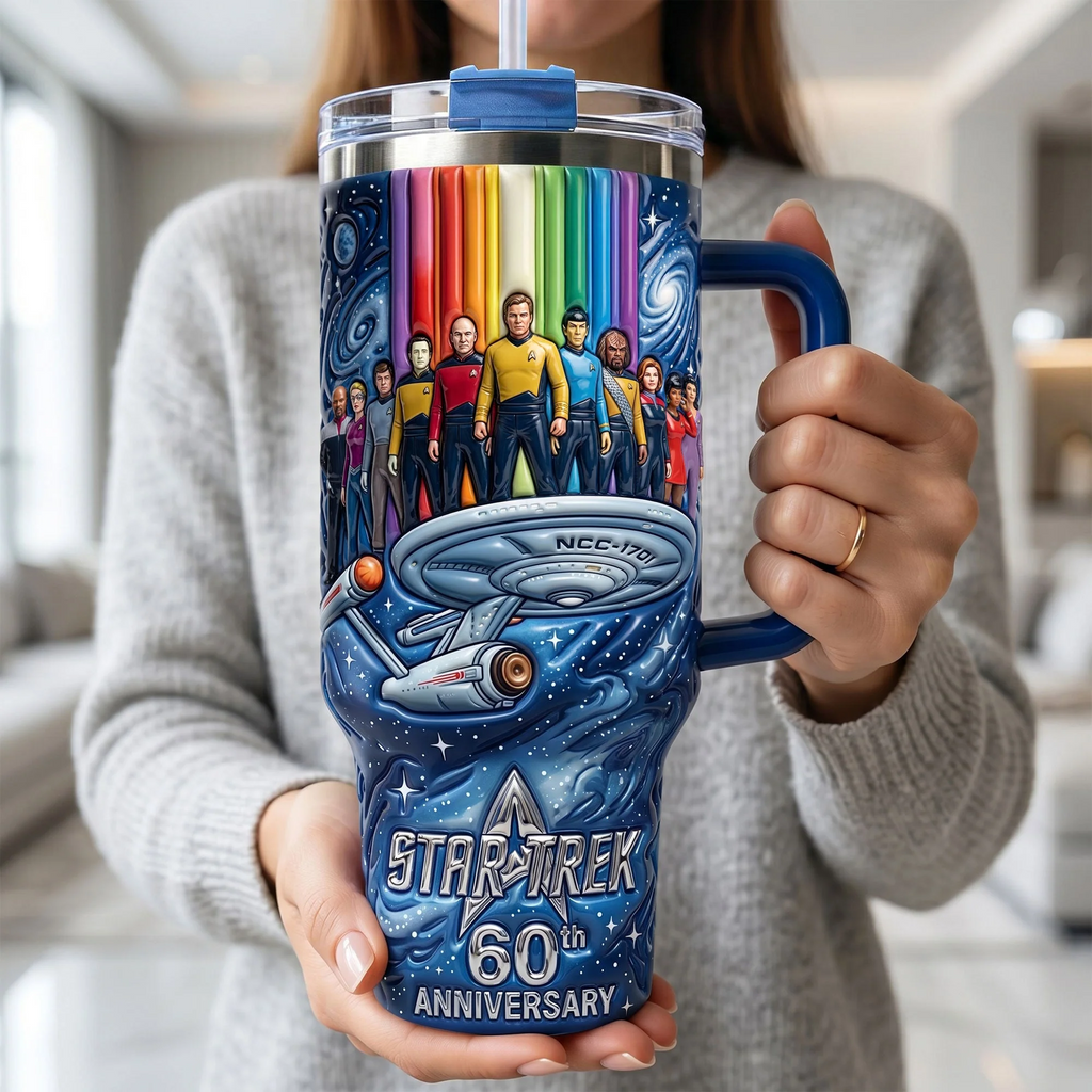 Personalized Star Trek 60th Anniversary Tumbler Gift for Movies Fans Tumbler GradoCreations