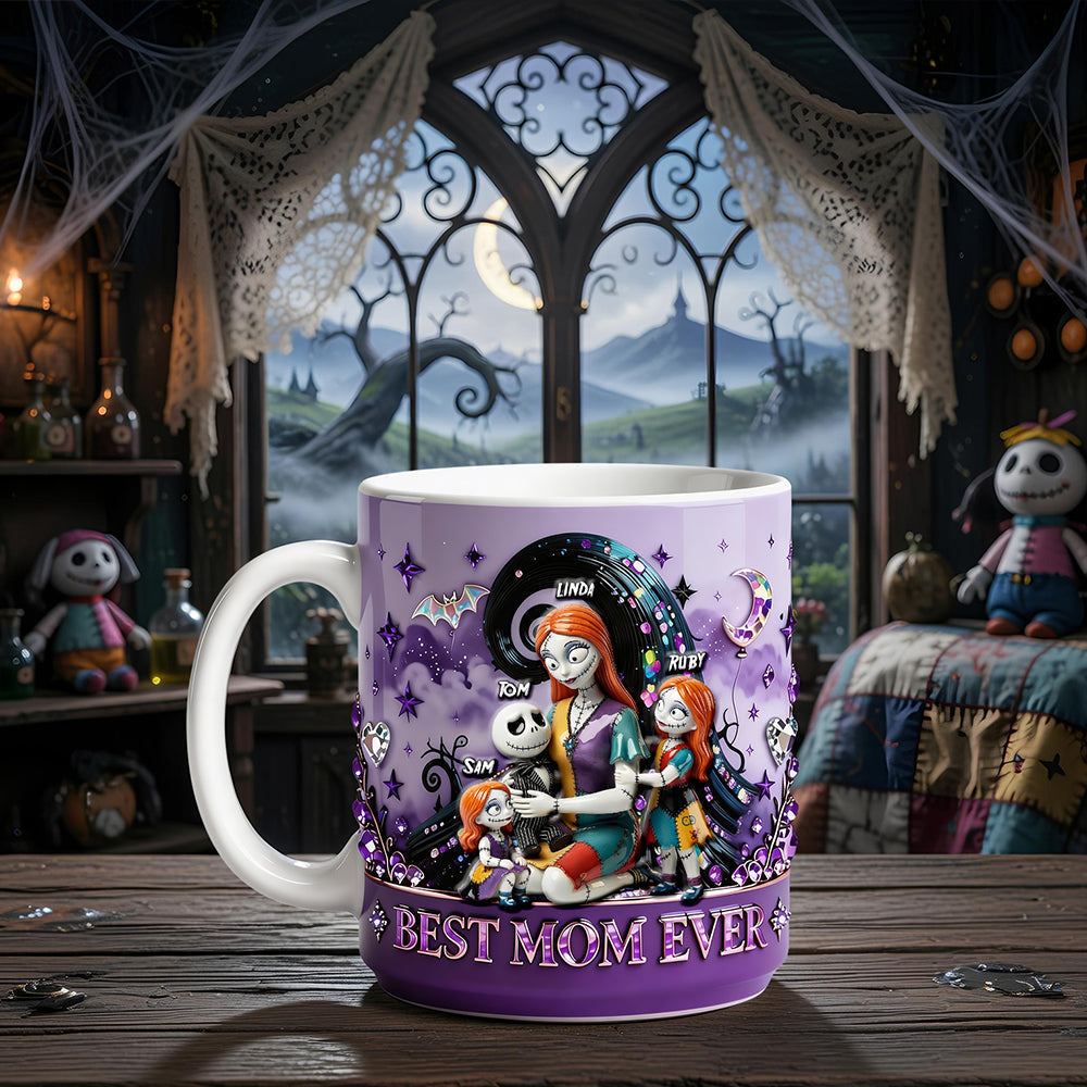 Personalized Spooky Best Mom Ever Coffee Mug Gift for Mom Mug GradoCreations
