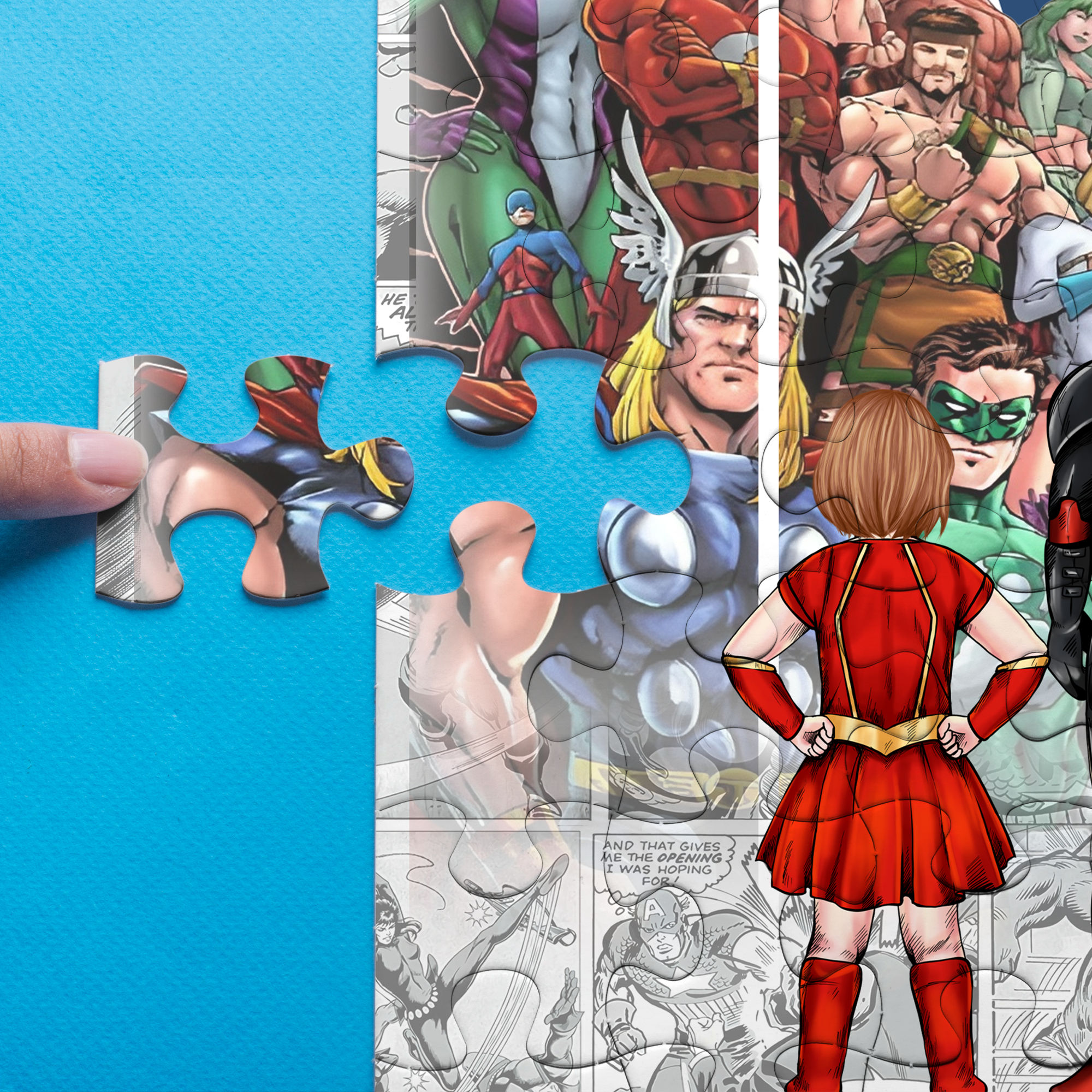 Personalized Superhero Puzzle Gift for Dad - Best Dad Ever