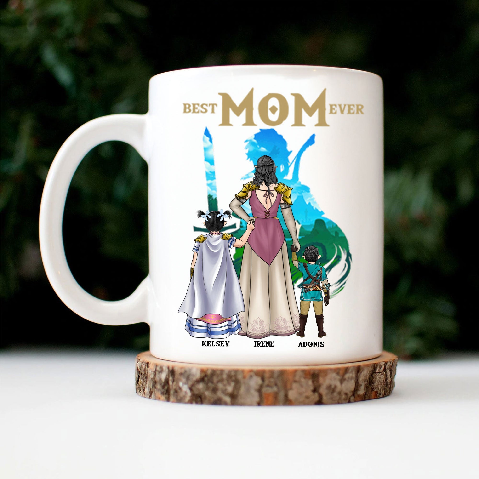 Personalized Ceramic Mug Best Mom Ever Gift Idea | Zelda Theme