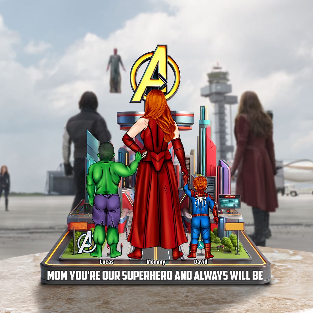 Personalized Acrylic Plaque Gift for Mom - Superhero Tribute Acrylic Plaque GradoCreations