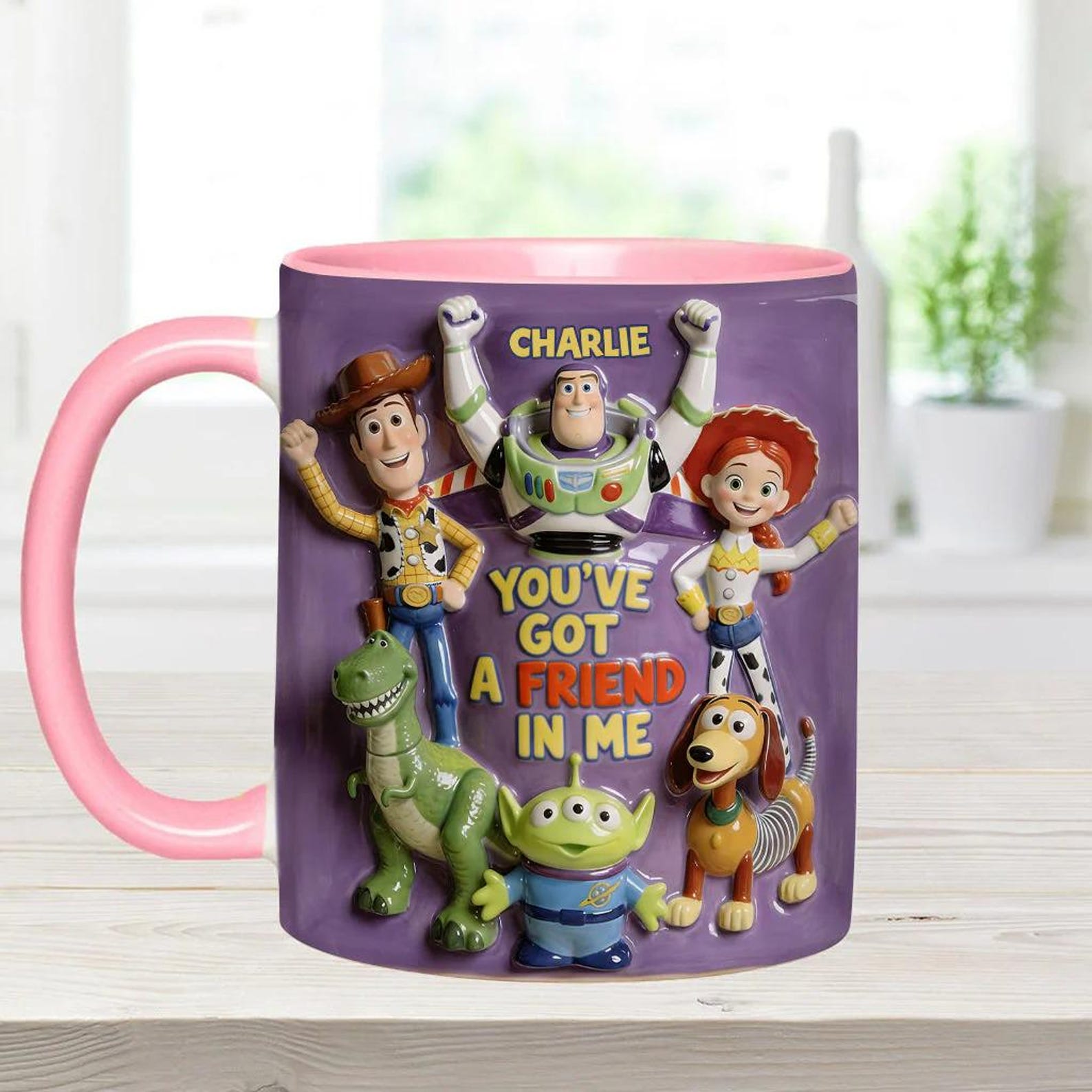 Personalized Toy Story Accent Mug with Custom Name Gift for Kids