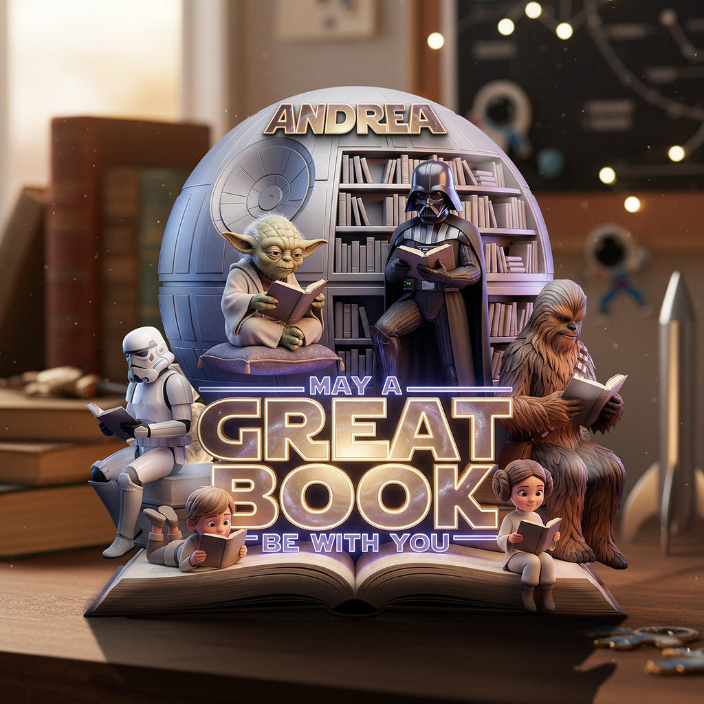 Personalized Acrylic Plaque May a Great Book Be With You Gift for Book Lovers