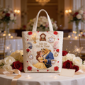 Personalized Quilted Tote Bag - Tale As Old As Time Gift for Couple
