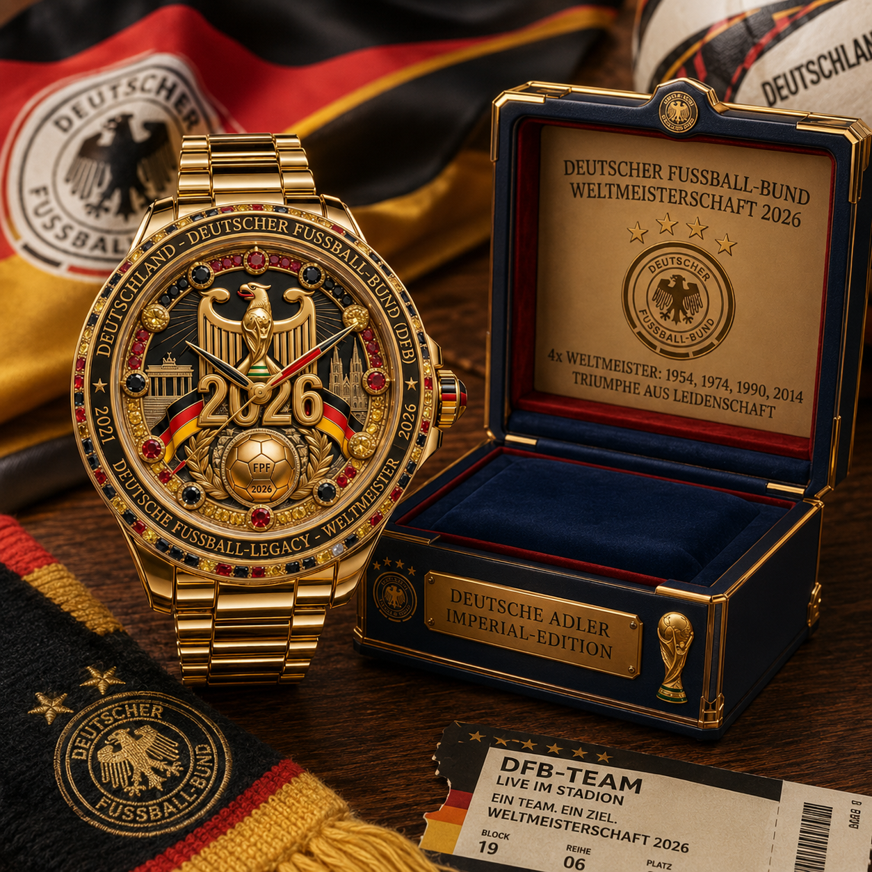 Men's Soccer Championship Watch 2026 Customizable Gift for Football Fans
