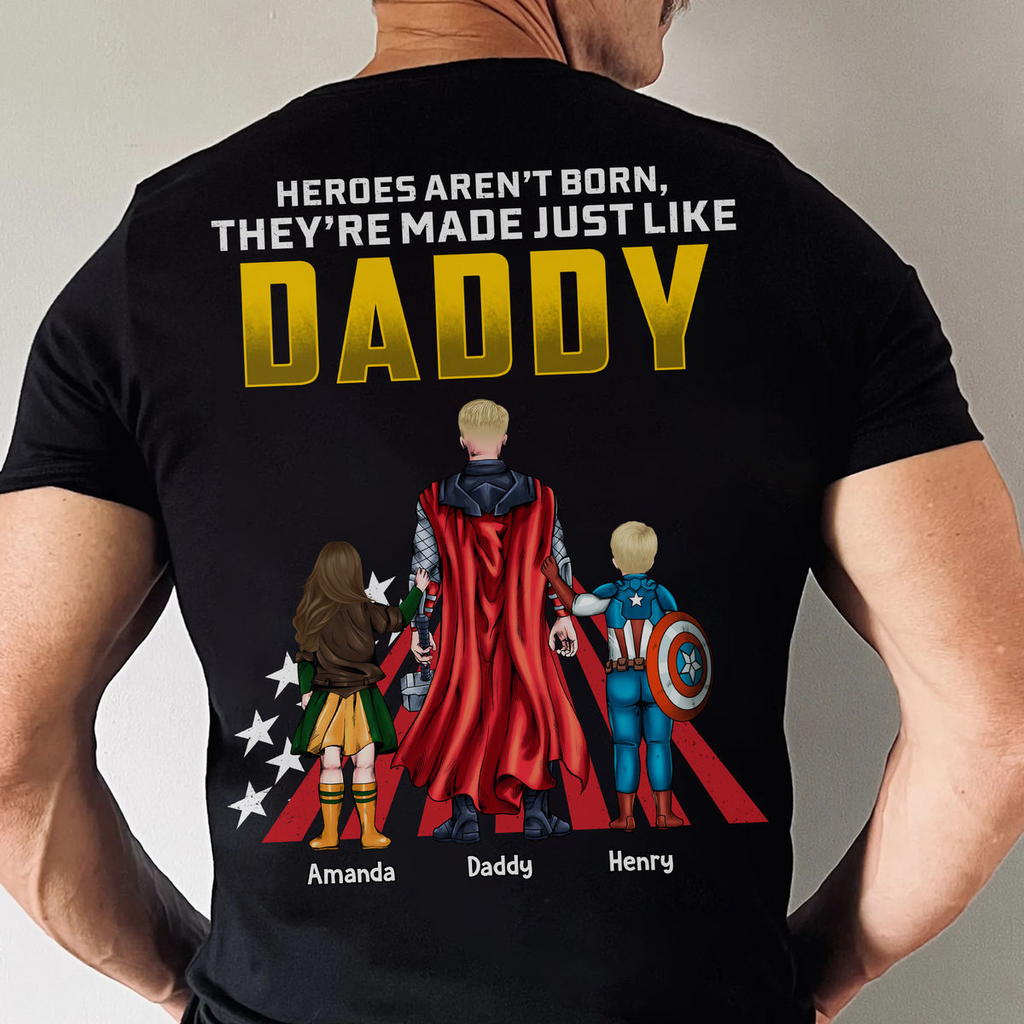 Personalized Cotton Shirt for Dad with Superhero Design Gift