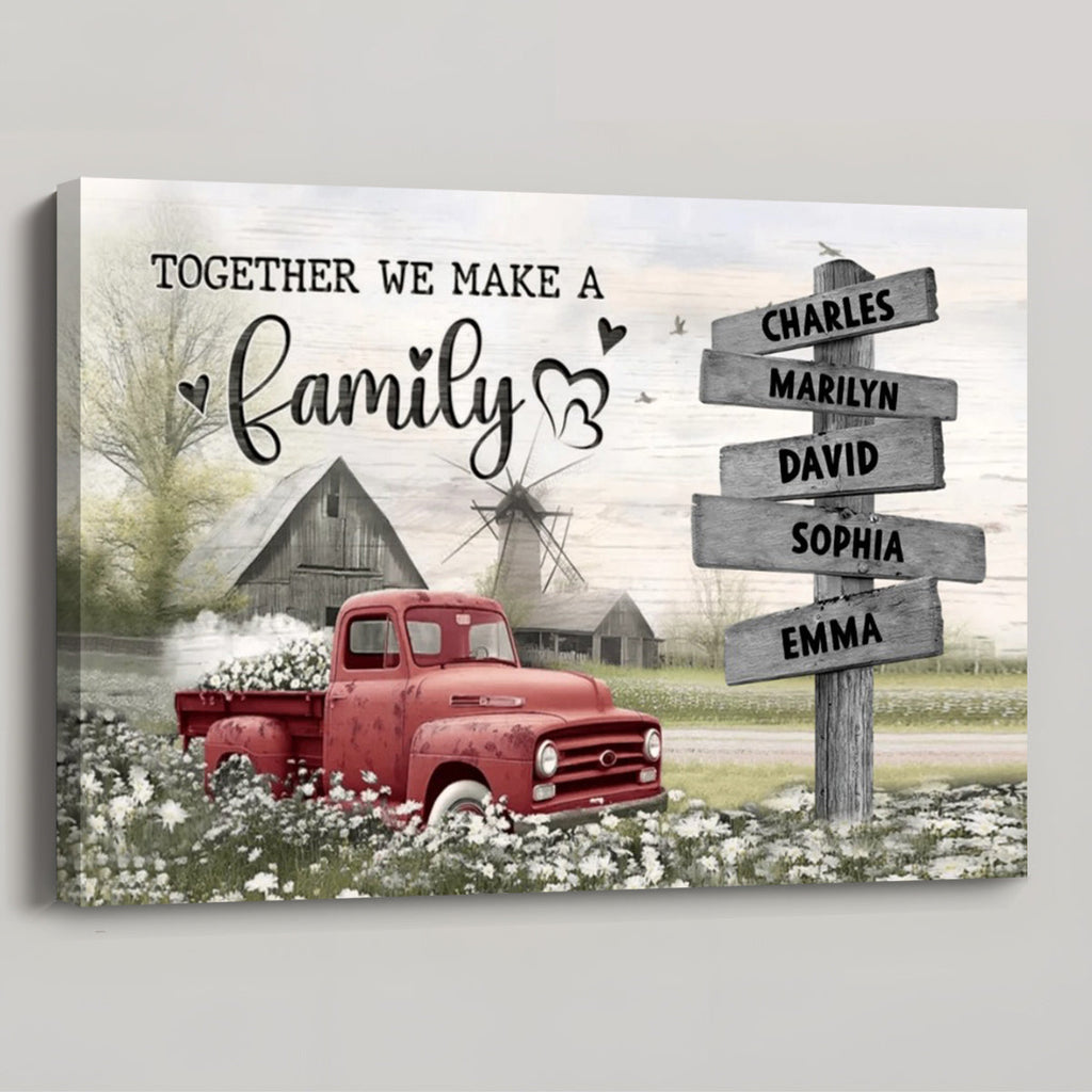 Personalized Family Poster Canvas Custom Art Gift for Mom and Dad