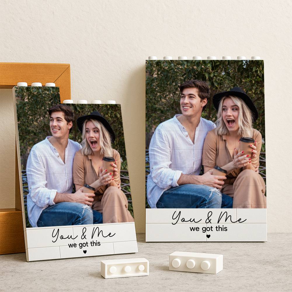 Personalized Photo Building Block Gift for Couple - Custom Love Puzzle HN590 - Building Blocks GradoCreations