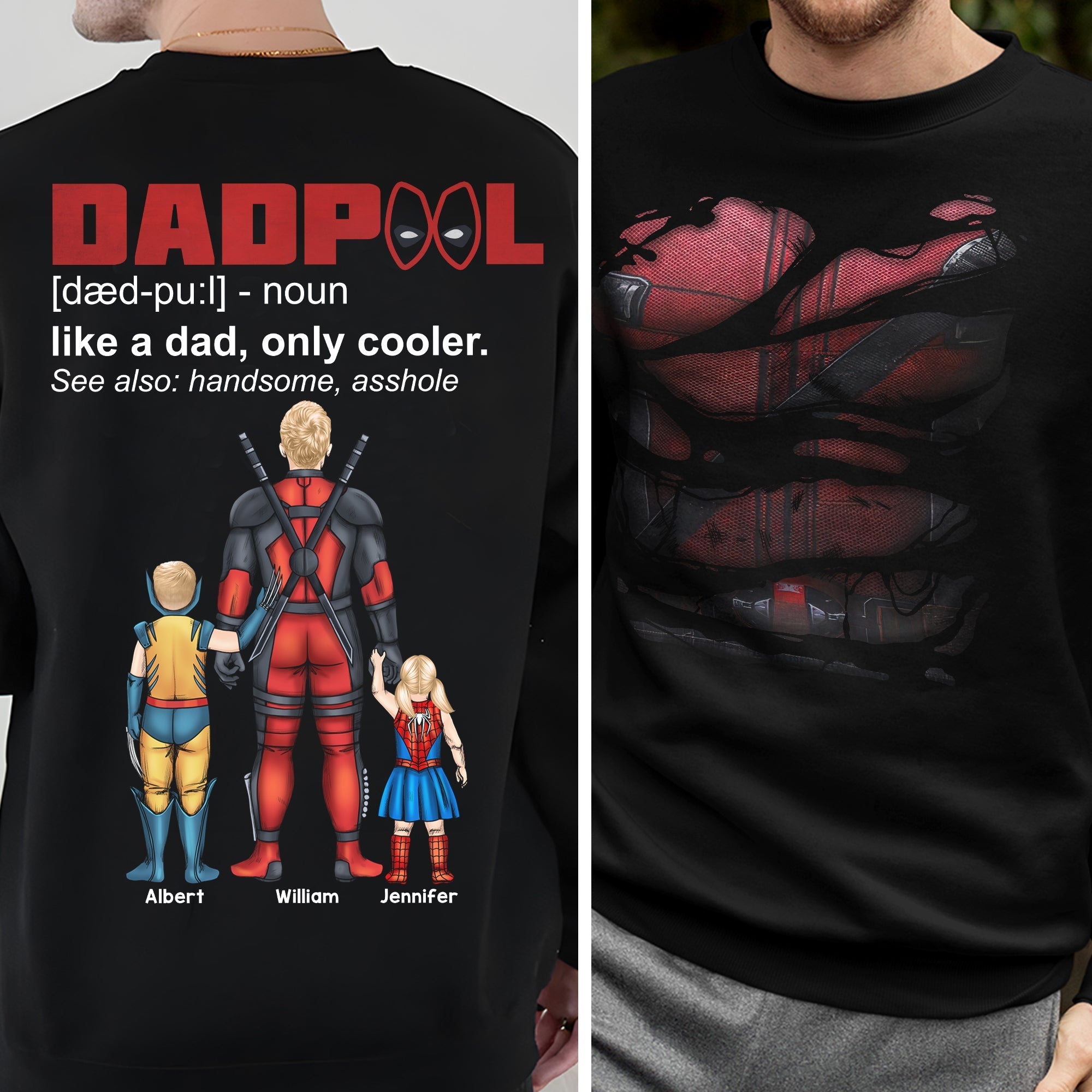 Personalized Dadpool T-shirt Funny Gift for Dad | Father's Day