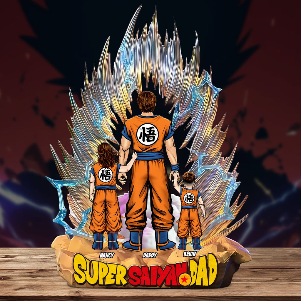 Personalized Super Dragon Dad Acrylic Plaque Gift for Dad