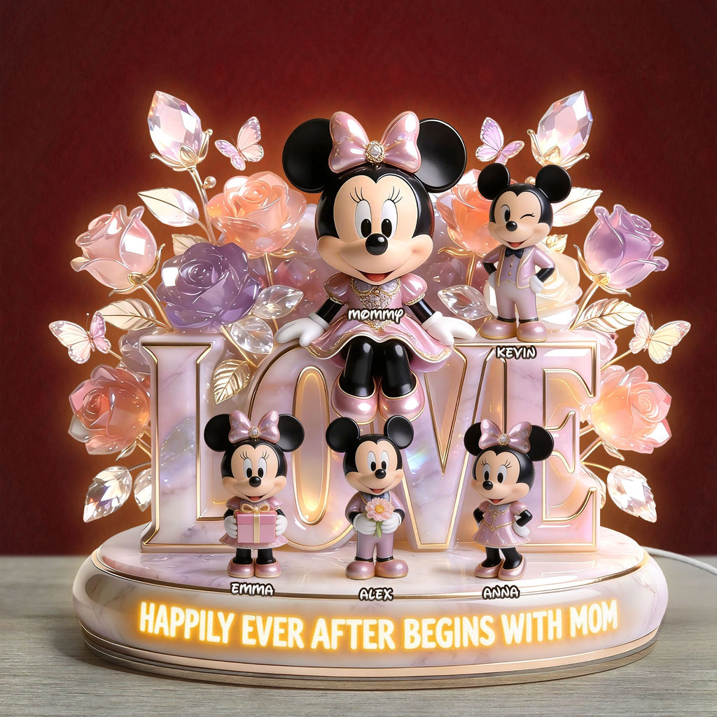 Personalized Acrylic Light Box for Mom | Happily Ever After Gift
