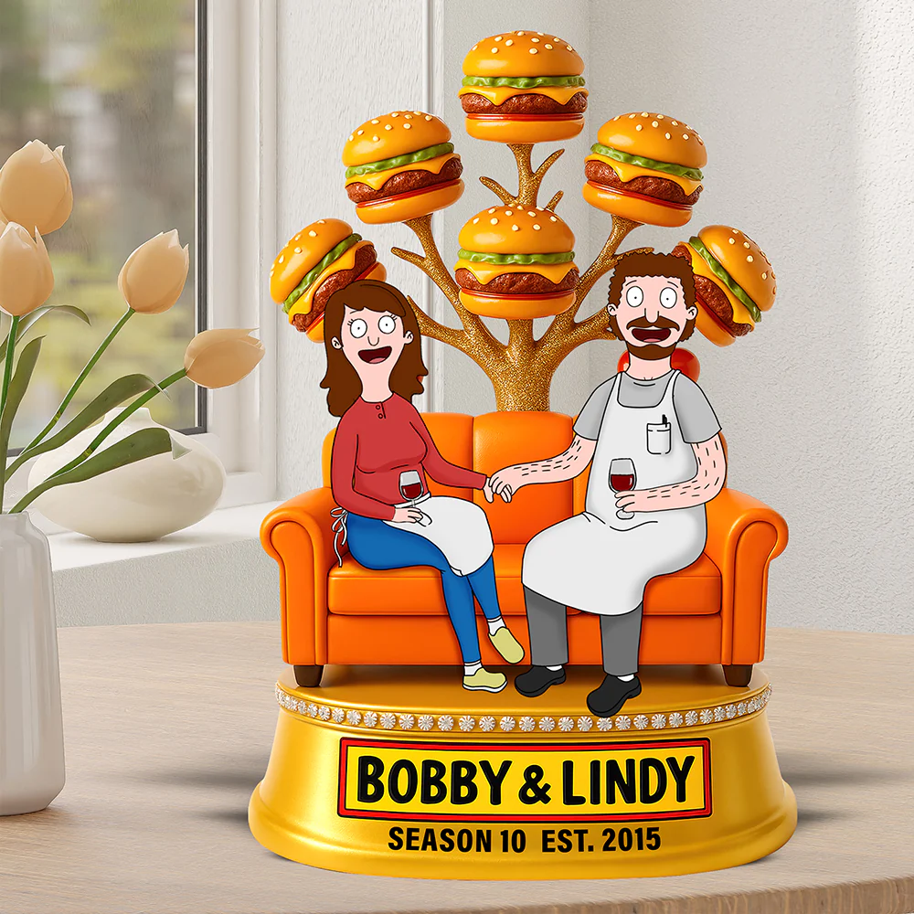 Personalized Burger Couple Acrylic Plaque Perfect Gift for Anniversary