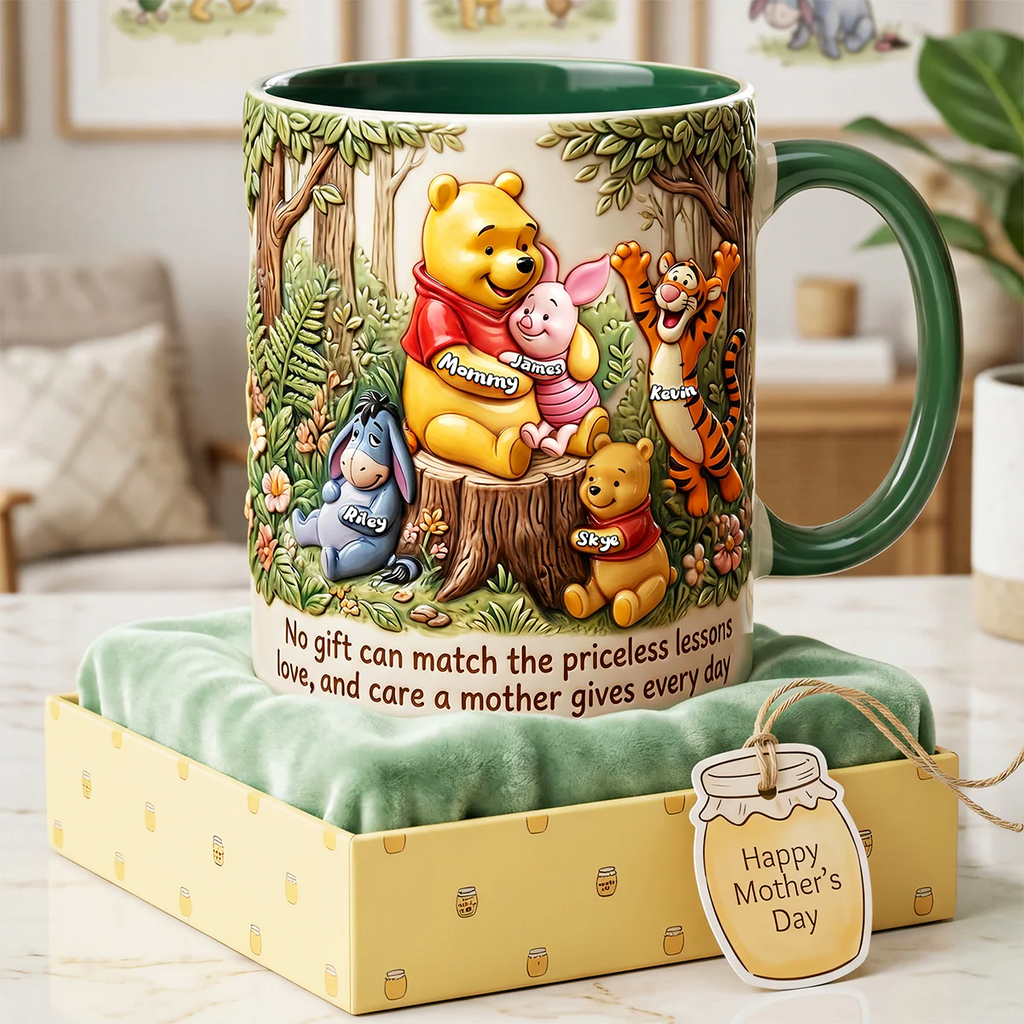 Personalized Winnie the Pooh Mug Custom Name Gift for Mom