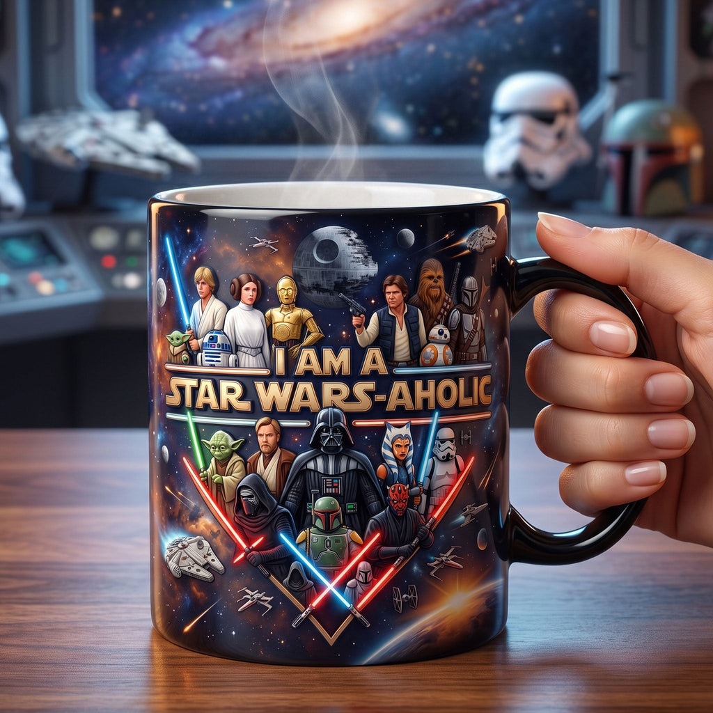 Personalized Star Wars Aholic Coffee Mug Gift for Movie Fans Mug GradoCreations