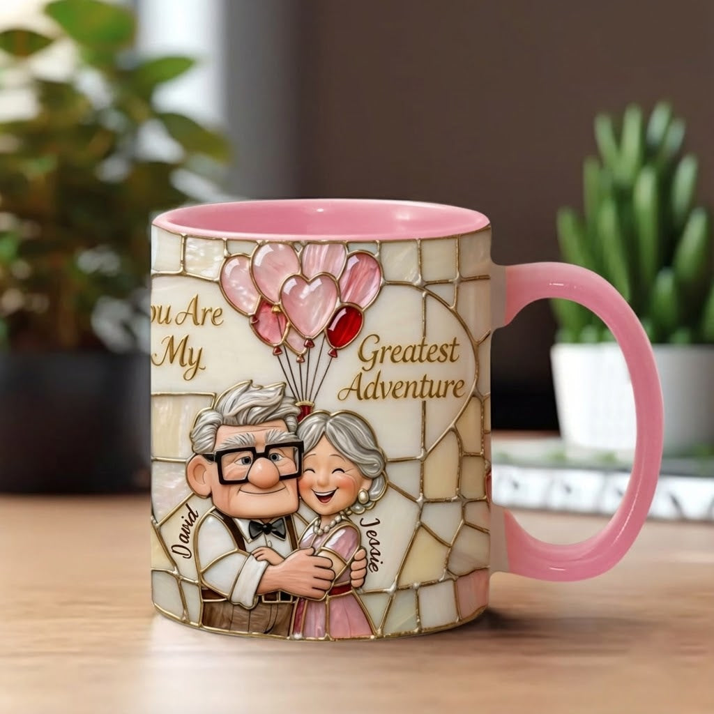 Personalized Accent Mug You Are My Greatest Adventure Gift for Couples