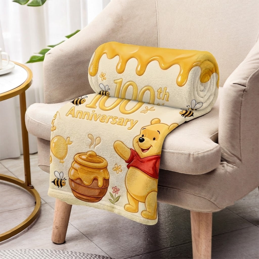 Personalized 100th Anniversary Blanket Gift for Kids - Soft Fleece or Sherpa