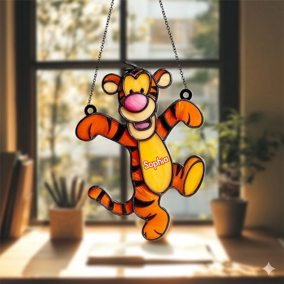 Personalized Window Hanging Suncatcher Honey Bear Gift for Kids