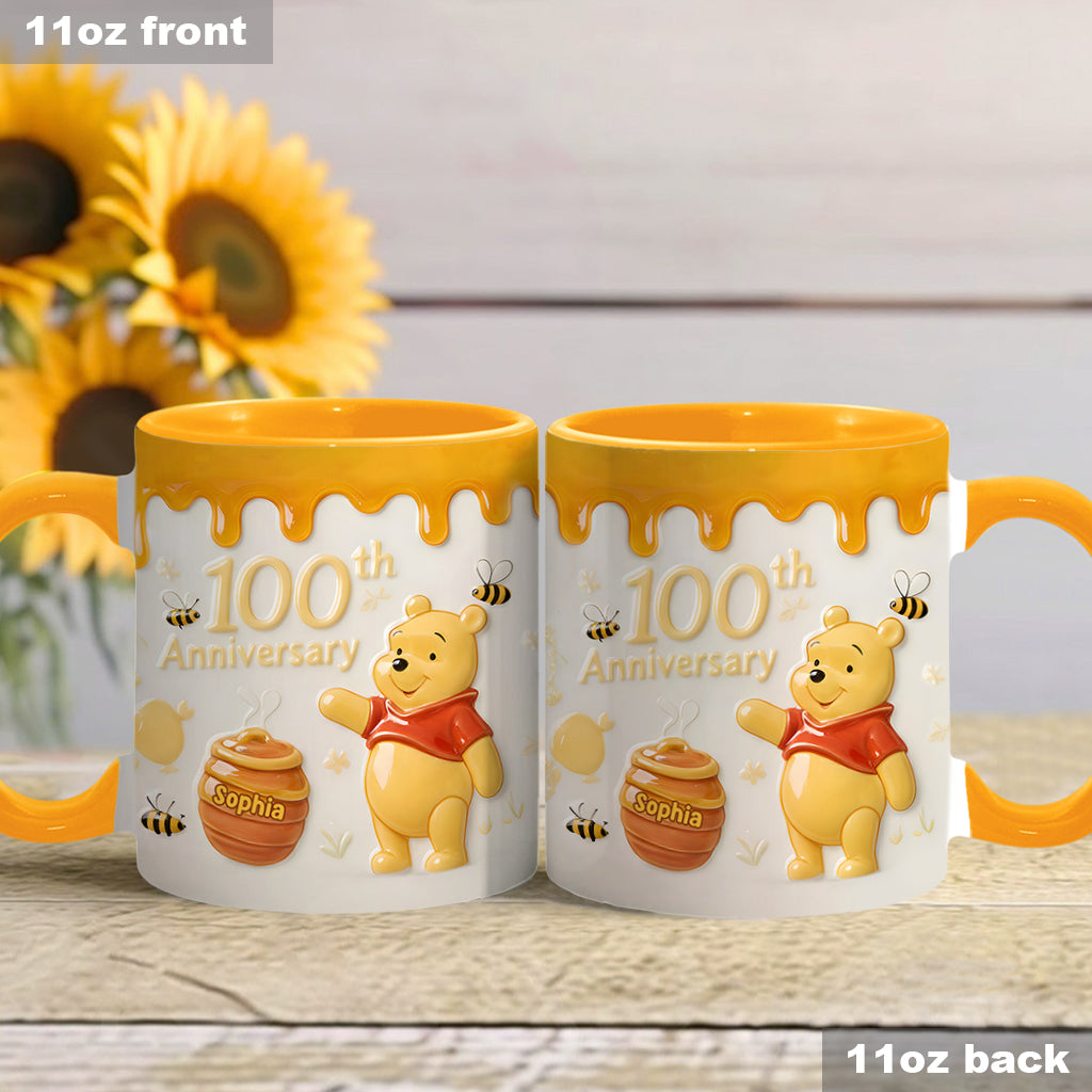 Personalized 100th Anniversary Winnie the Pooh Mug Gift for Fans